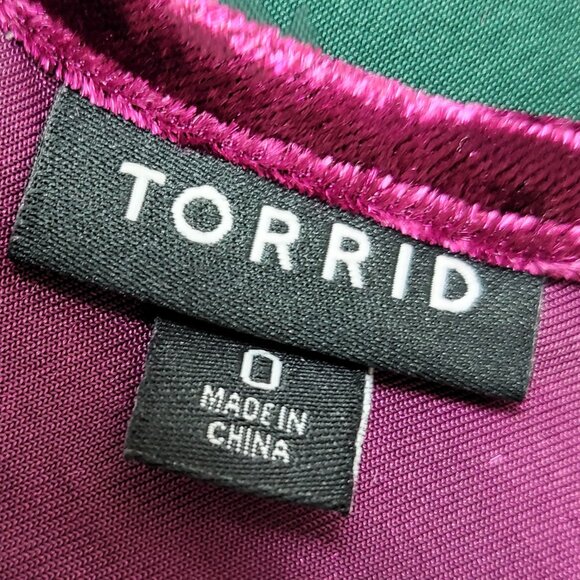 NWOT Torrid crushed velvet and lace camisole adjustable straps Torrid size 0 - Picture 5 of 9